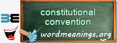 WordMeaning blackboard for constitutional convention